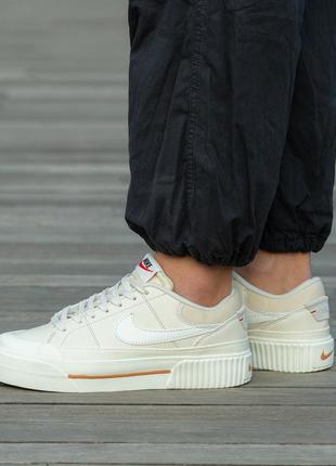 Кросiвки nike court legacy lift beige