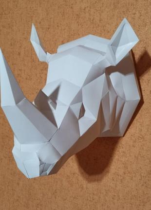 Paperkhan конструктор из картона 3d фигура носорог паперкрафт papercraft подарочный набор сувернир игрушка3 фото
