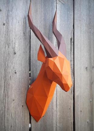 Paperkhan конструктор з картону 3d фігура коза імпала газель паперкрафт papercraft подарунковий набір для творчості іграшка сувені