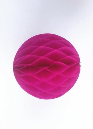 Соты бумажный шар 5 см малиновый