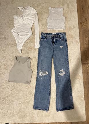 Лот одягу джинси zara топи боді