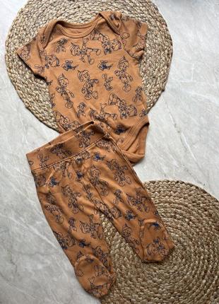 Комплект бодиков и штанишки 3-6 месяцев пинокио