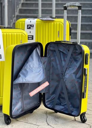 3 шт ударопрочный пластиковый комплект чемоданов дорожных на колесах 4 колеса3 фото