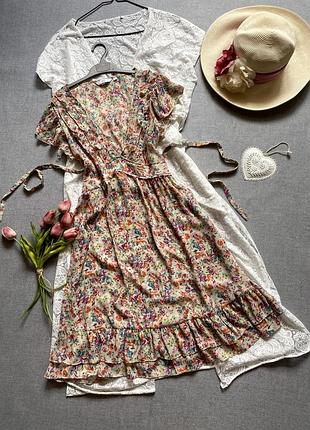 Легка шифонова літня сукня new look у квітковий принт 12 розмір м-l