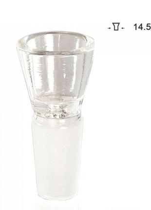 Ведерко glass bowl  socket:14.5mm with small hole