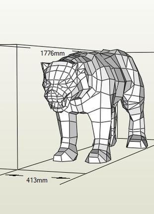 Paperkhan набор для создания 3d фигур лев тигр кот паперкрафт papercraft подарок сувернир игрушка конструктор7 фото