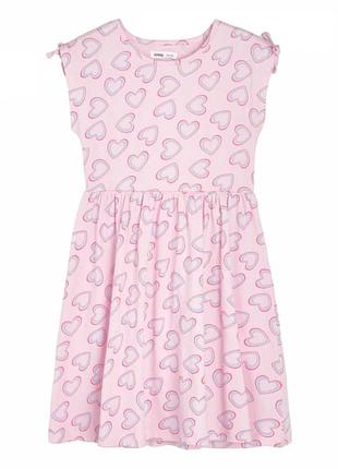 Детский сарафан "hearts" розовый. размер 110