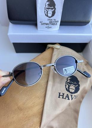 Фирменные солнцезащитные круглые очки havvs polarized hv68070 маленькие