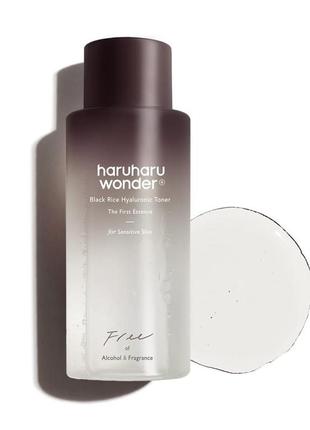 Haruharu wonder тонер с черным рисом для кожи лица без спирта black rice hyaluronic toner free 150ml