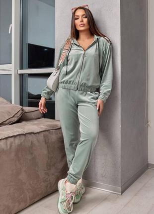 Жіночий велюровий спортивний костюм 🔸