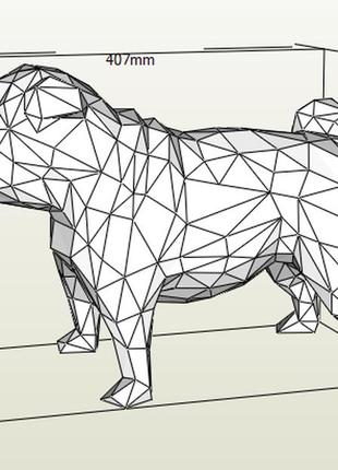 Paperkhan конструктор из картона 3d фигура собака пёс паперкрафт papercraft подарочный набор сувернир игрушка7 фото