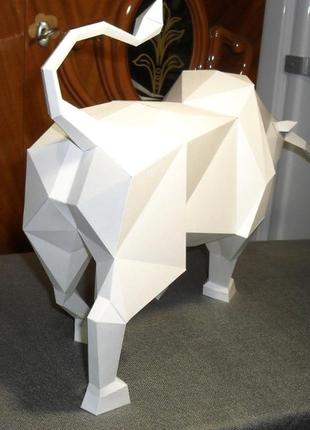 Paperkhan конструктор из картона бык буйвол телец оригами papercraft 3d фигура развивающий набор антистресс4 фото