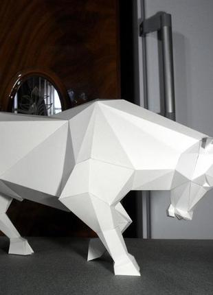 Paperkhan конструктор из картона бык буйвол телец оригами papercraft 3d фигура развивающий набор антистресс3 фото