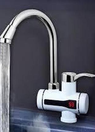 Мгновенный проточный водонагреватель 3 квт с лед экраном кран смеситель с led экраном для кухни и ванной
