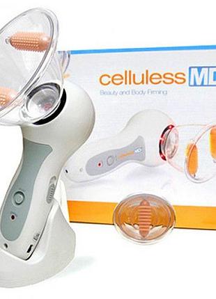 Вакуумный антицеллюлитный роликовый массажер celluless md массажер лимфодренажный от целлюлита
