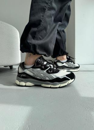 Жіночі кросівки asics gel-nyc beige black brown асікс чорного з бежевим та коричневим кольорів