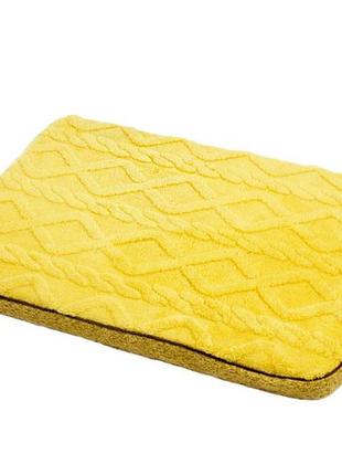 Топер матрац меблева тканина +велсофт жовтий — 70х50 см