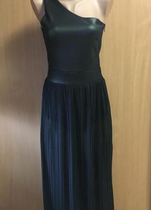 Вечірня сукня- боді. прозора юбка гофре