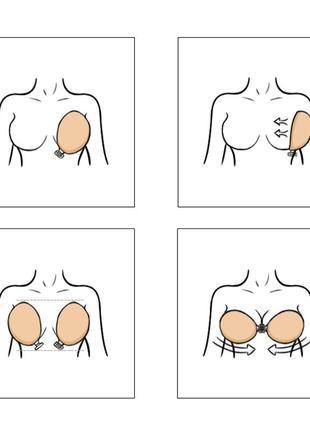 Самоклеющийся/силиконовый/клейкий/на клею флай бра/fly bra/бюстгалтер/лиф-невидимка/бюст-невидимый/ бесшовный на липучках с пуш ап/push-up8 фото