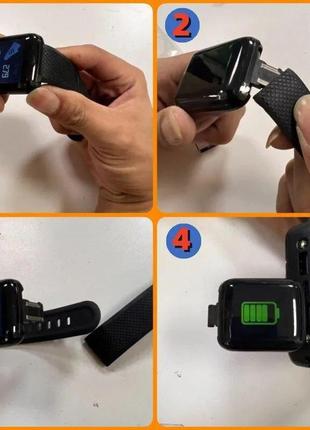 Смарт-годинник smart watch крокомір підрахунок калорій кольоровий екран6 фото