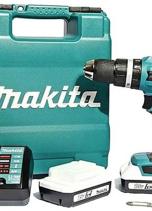 Makita hp488d002 (тушка/2 акб * 1.5а·год/зу/кейс) акумуляторний дриль-шурупокрут нова!!!