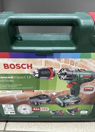 Акумуляторний дриль-шурупокрут bosch advancedimpact 18v quick snap (06039a3401) новий! 2
