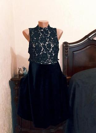 Сукня платье мереживо велюр next нова з німеччини