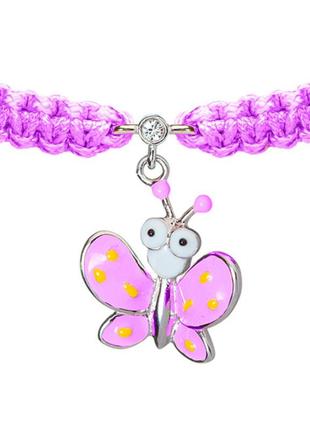 Браслет uma&umi метелик срібло фіолетовий (3862497340611)2 фото