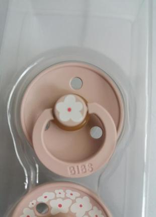 Соска пустушка bibs studio colour 6-18 міс(кругла) jasmine – blush (2 в упаковці)