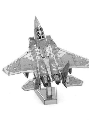 Металлический 3d-пазл - самолет f15. модель набор diy конструктор. игрушка-головоломка для детей