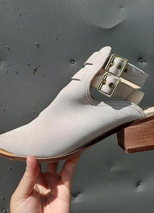 Замшевые ковбойки козаки с открытой пяточкой,ковбойки - мюли river island,39