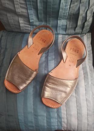Кожаные менорки босоножки pons5 фото