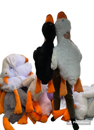 Гусь обнимусь игрушка мягкая 120 см разные цвета