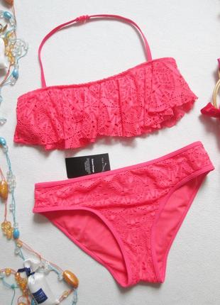 Шикарный раздельный подростковый ажурный купальник new look 💖🌺💖