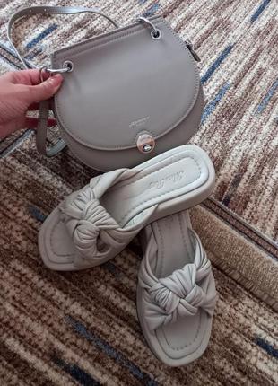 Кожа натуральная шлепанцы