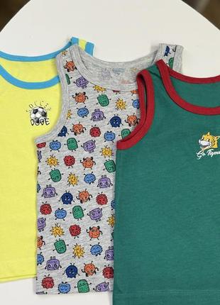 Хлопковые майки на мальчика