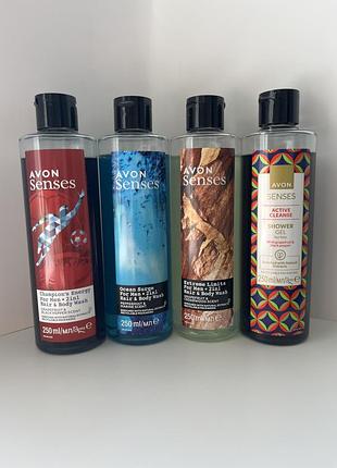 Senses avon 2в1 шампунь-гель для душу для чоловіків, 250мл.7 фото