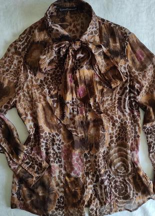Luisa cerano, брендовая блуза, 100% silk