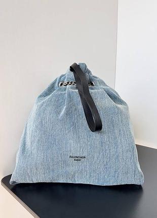 Сумка в стиле balenciaga джинс мешок