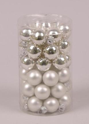 Кульки скляні flora d-2,5 см. 48 шт(44518)