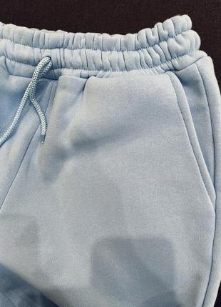 Продам голубые теплые штаны на флисе, размер m-l