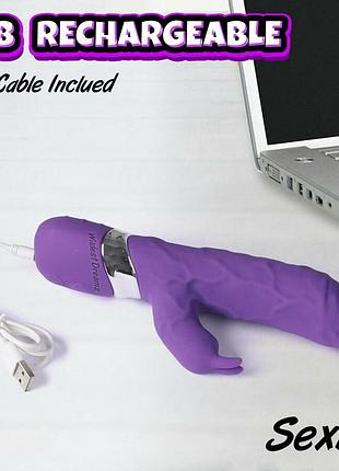 Подвійний вібратор rabbit kiss usb 2