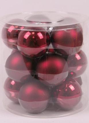 Кульки скляні flora d-8 см. 15 шт(44602)