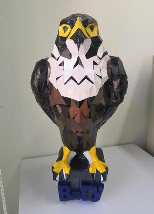 Paperkhan конструктор з картону 3d фігура птах орел сокіл паперкрафт papercraft подарунковий набір для творчості іграшка сувенір