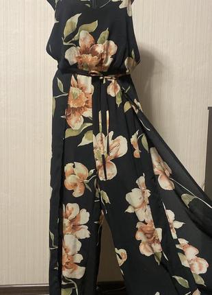 Комбинезон цветочный принт