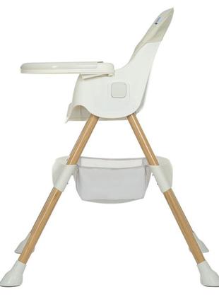 Стільчик для годування bambi white wood (m 4136-2 white wood)4 фото