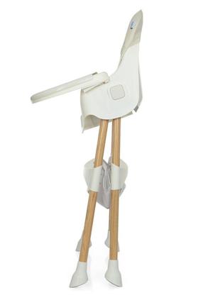 Стільчик для годування bambi white wood (m 4136-2 white wood)5 фото