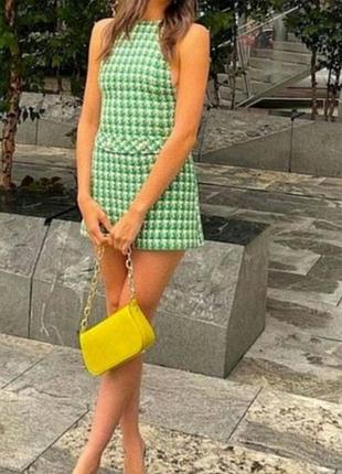 Твидовый сарафан zara