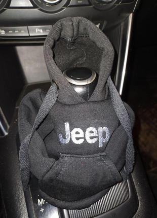 Чехол кофта худи аксессуар на кпп car hoodie jeep джип черный подарок автомобилисту 10070