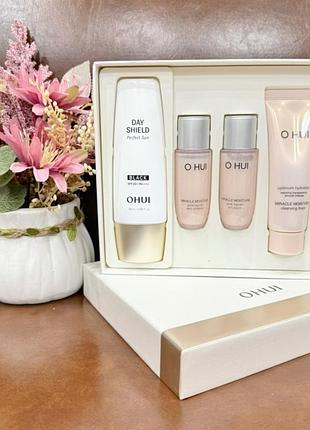 Люксовий набір з санскріном ohui day shield perfect sun black spf 50+/pa++++, 50 мл